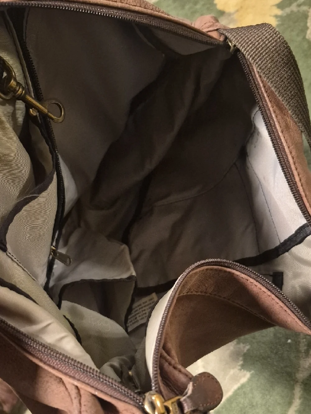 L.L. Bean Brown Leather Sling Messenger Bag